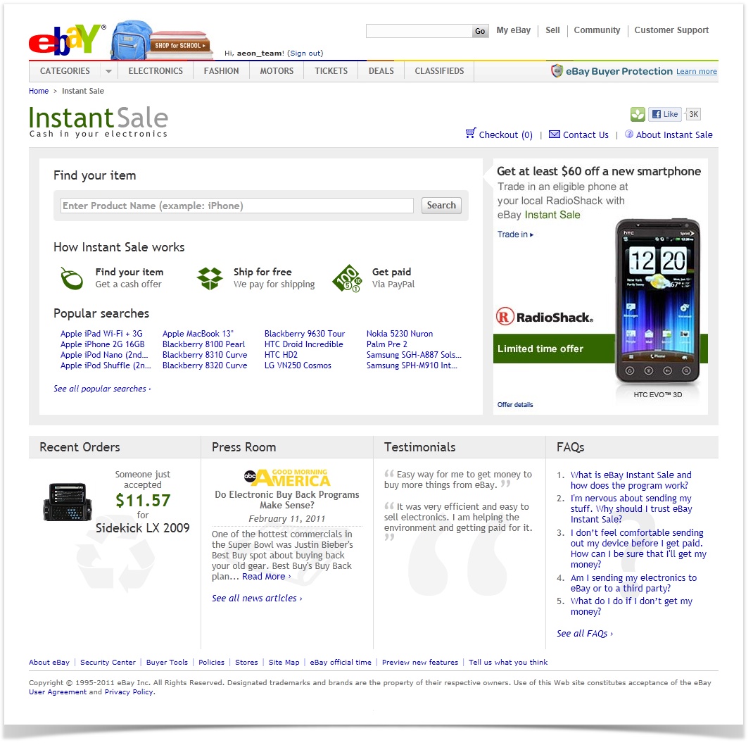 eBay Instant Sale
